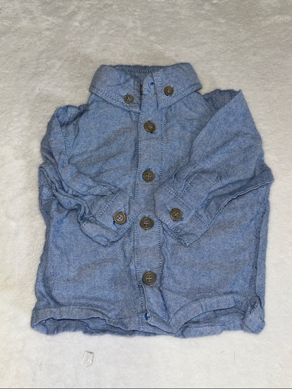 (3 for $10) Wendy Bellissimo Kids Blue Button-Front shirt
